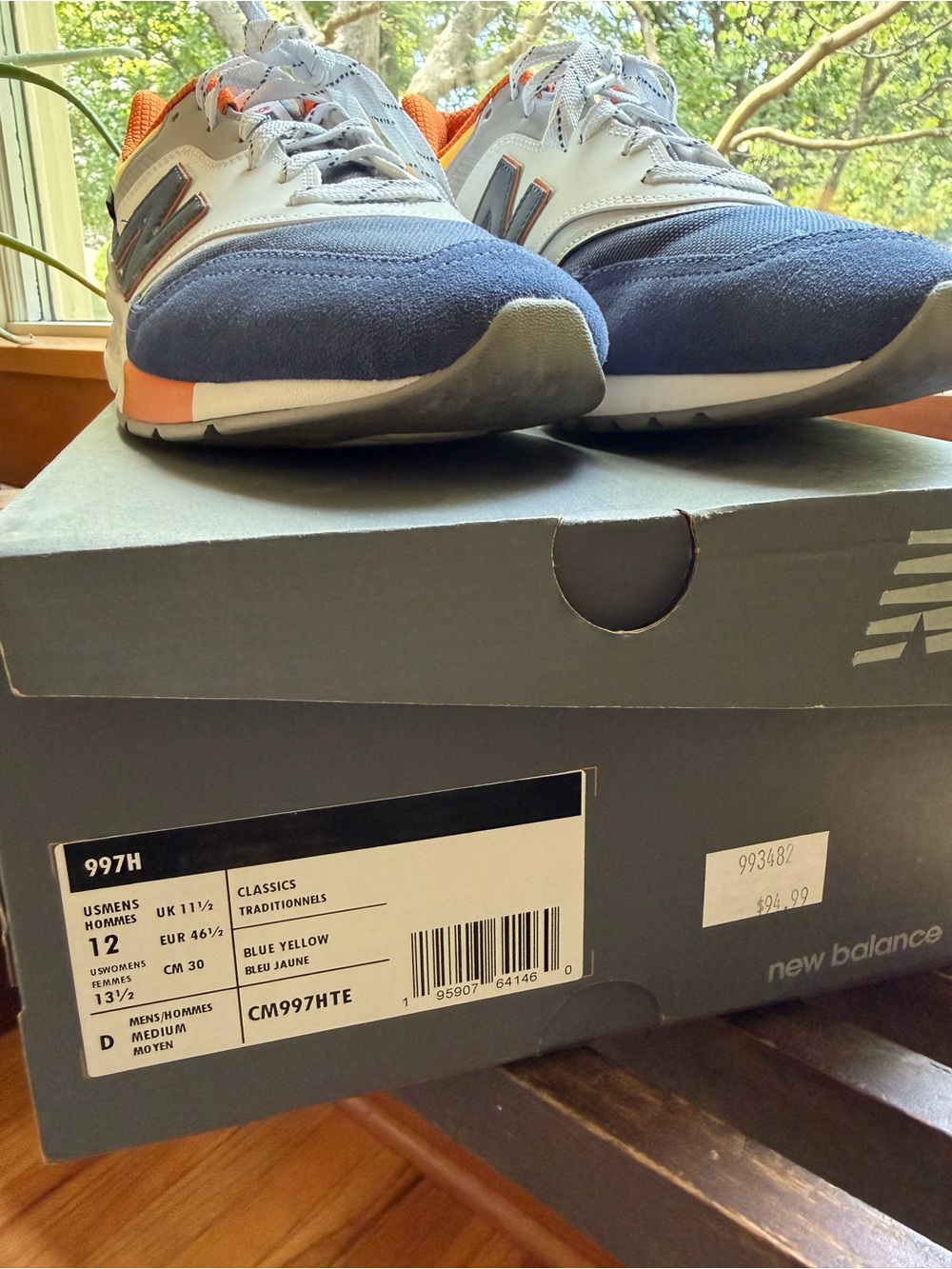 New Balance Men's 997H Moon Shadow and Vibrant Apricot Sneakers - Picture 5 of 7